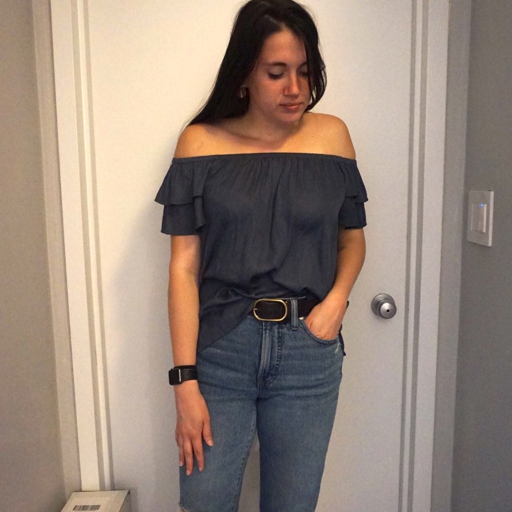 Loft Off-the-Shoulder Ruffle Top